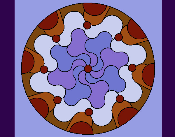 Coloriage Mandala 32 colorié par KAKE