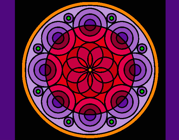 Coloriage Mandala 35 colorié par KAKE