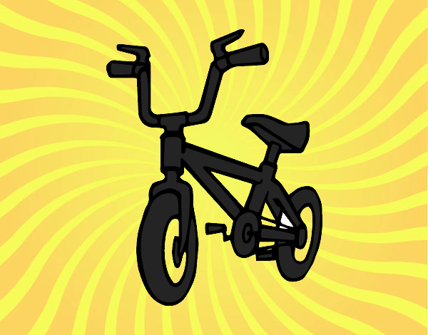 Coloriage Bicyclette enfantin colorié par raphael