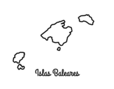 <span class='hidden-xs'>Coloriage de </span>Îles Baléares à colorier