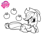 Dibujo de Applejack et ses pommes