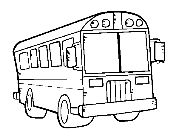 Coloriage de Autobus scolaire pour Colorier