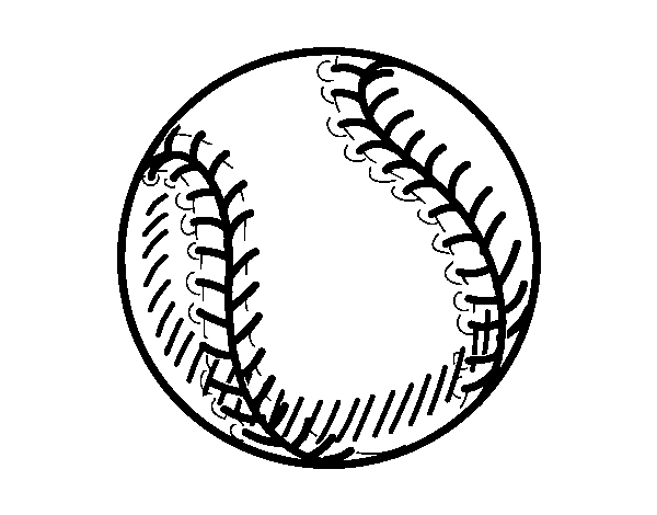 Coloriage de Balle baseball pour Colorier