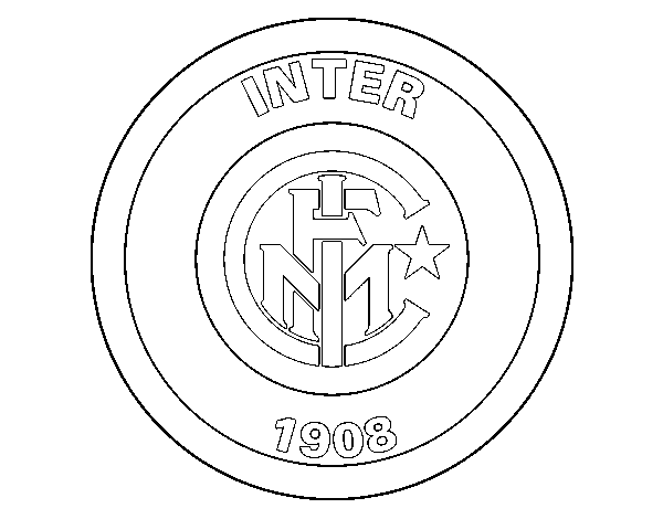Coloriage de Blason du FC Internazionale Milano pour Colorier