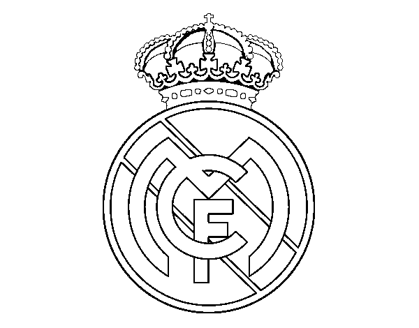 Coloriage de Blason du Real Madrid C.F. pour Colorier