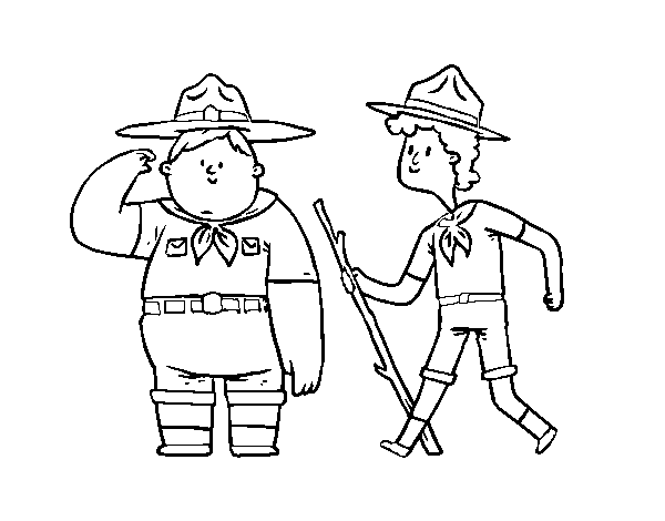 Coloriage de Boy Scouts pour Colorier