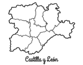 <span class='hidden-xs'>Coloriage de </span>Castille-et-León à colorier