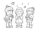 Dibujo de Chanteurs de Noël