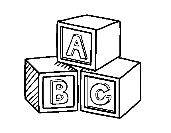 Coloriage de Cubes éducatifs pour Colorier