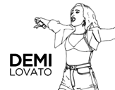 <span class='hidden-xs'>Coloriage de </span>Demi Lovato Concert à colorier