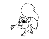 Dibujo de Écureuil sautant