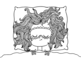 Dibujo de Fille qui dort
