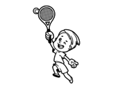 Dibujo de Garçon jouant au tennis
