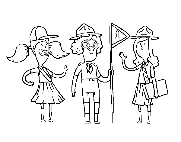 Coloriage de Girl Scouts pour Colorier