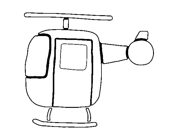Coloriage de Hélicoptère agile pour Colorier