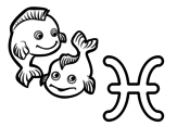 Dibujo de Horoscope Pisces  