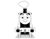<span class='hidden-xs'>Coloriage de </span>James la locomotive à colorier