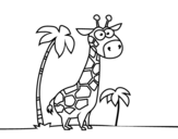 <span class='hidden-xs'>Coloriage de </span>La girafe africaine à colorier