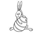 Dibujo de Lapin étreignant un oeuf