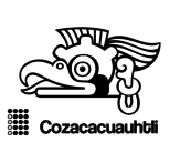 <span class='hidden-xs'>Coloriage de </span>Les jours Aztèques: vautour Cozcaquauhtli à colorier
