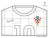 <span class='hidden-xs'>Coloriage de </span>Maillot de la coupe du monde 2014 de la Croatie à colorier