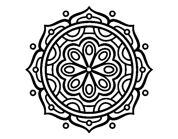 Coloriage de Mandala à méditer pour Colorier