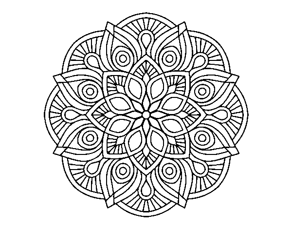 Coloriage de Mandala alhambra pour Colorier