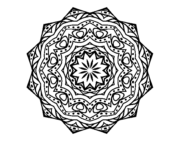 Coloriage de Mandala avec strate pour Colorier