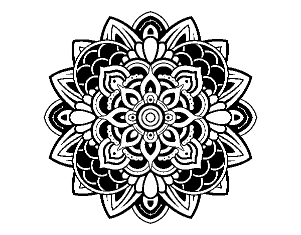 Coloriage de Mandala décoratif pour Colorier