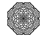 <span class='hidden-xs'>Coloriage de </span>Mandala fleur conceptuel à colorier