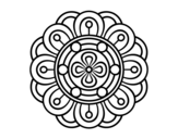 <span class='hidden-xs'>Coloriage de </span>Mandala fleur créative à colorier