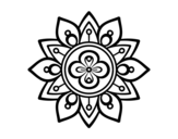 <span class='hidden-xs'>Coloriage de </span>Mandala fleur du lotus à colorier