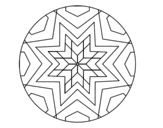 <span class='hidden-xs'>Coloriage de </span>Mandala mosaïque étoile à colorier