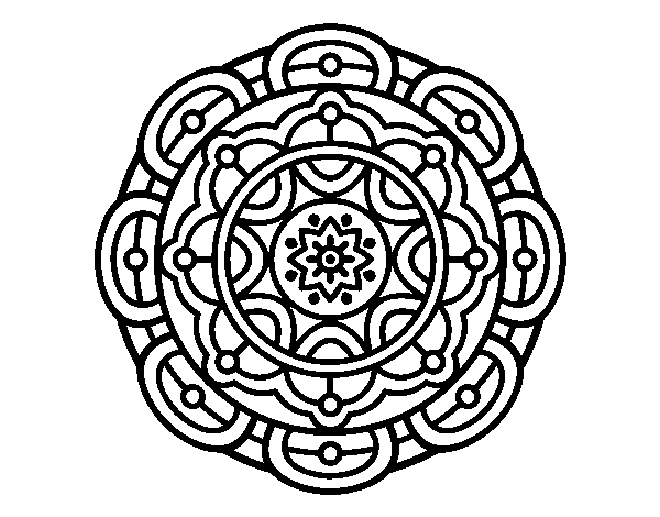 Coloriage de Mandala pour la relaxation mentale pour Colorier