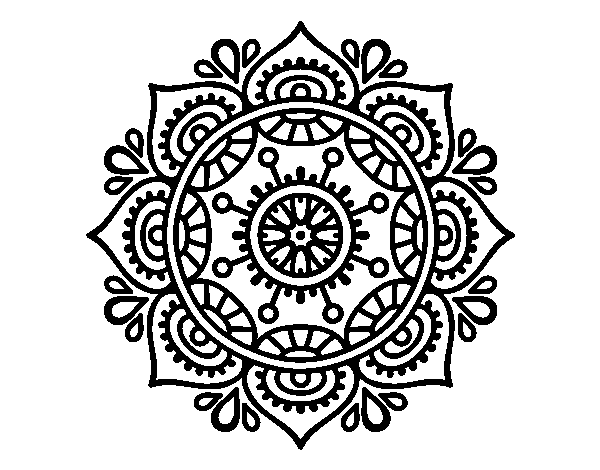 Coloriage de Mandala pour se détendre pour Colorier