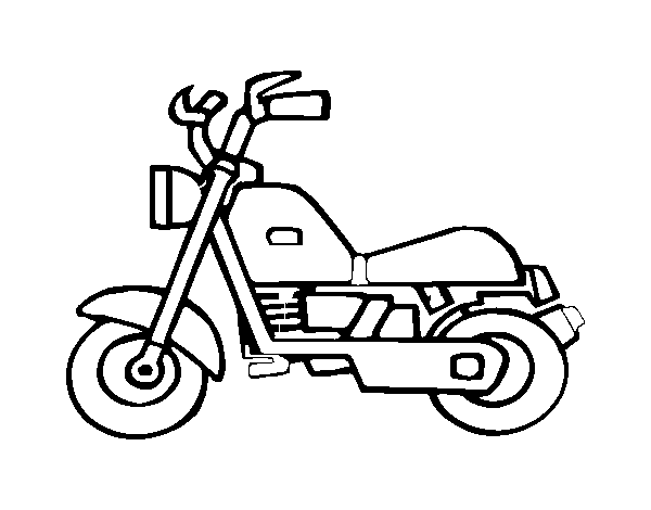 Coloriage de Motocyclette harley pour Colorier