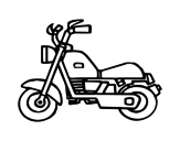 Dibujo de Motocyclette harley