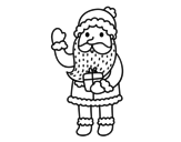 <span class='hidden-xs'>Coloriage de </span>Père Noël et son cadeau à colorier
