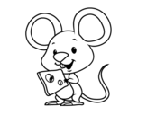 Dibujo de Petite souris avec du fromage