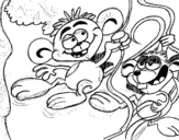 Dibujo de Petits singes