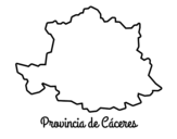 <span class='hidden-xs'>Coloriage de </span>Province de Cáceres à colorier