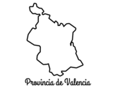 <span class='hidden-xs'>Coloriage de </span>Province de Valencia à colorier