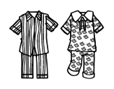 <span class='hidden-xs'>Coloriage de </span>Pyjamas à colorier