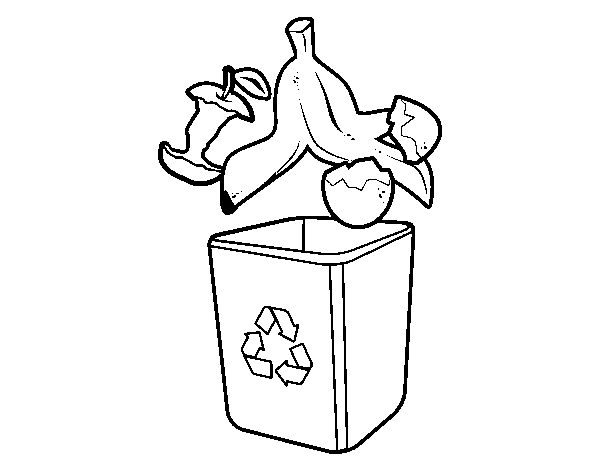 Coloriage de Recyclage organique pour Colorier