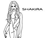 <span class='hidden-xs'>Coloriage de </span>Shakira à colorier