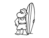 Dibujo de Singe surfer