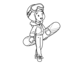 Dibujo de Snowboard fille