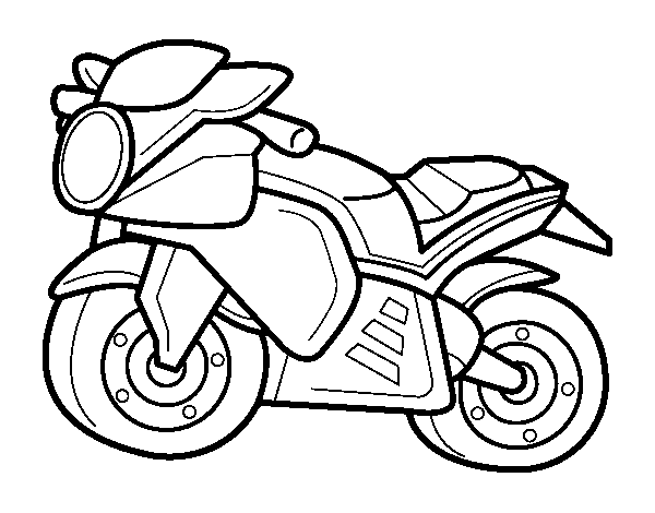 Coloriage de Sportif moto pour Colorier