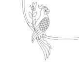 Dibujo de Tatouage de perroquet