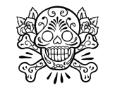 Dibujo de Tatouage de tête de mort
